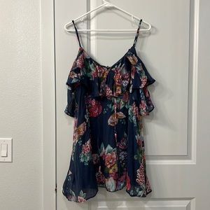 Boutique floral skinny strap dress